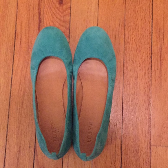 J. Crew Shoes - J crew Anya teal suede flats